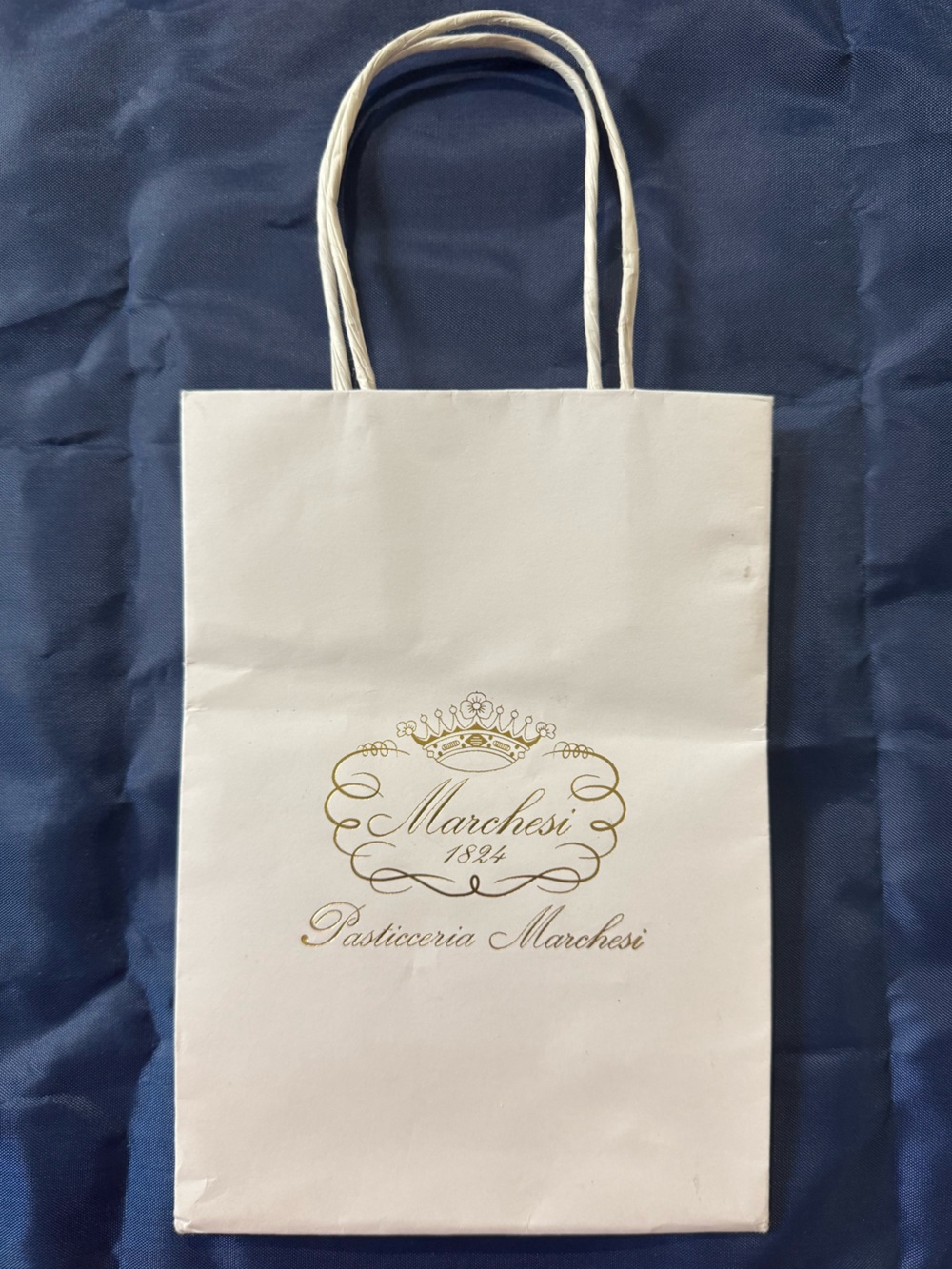 Marchesi 1824 Gold-Logo White Paper Pasticceria Marchedi Italy Shop/Gift Bag